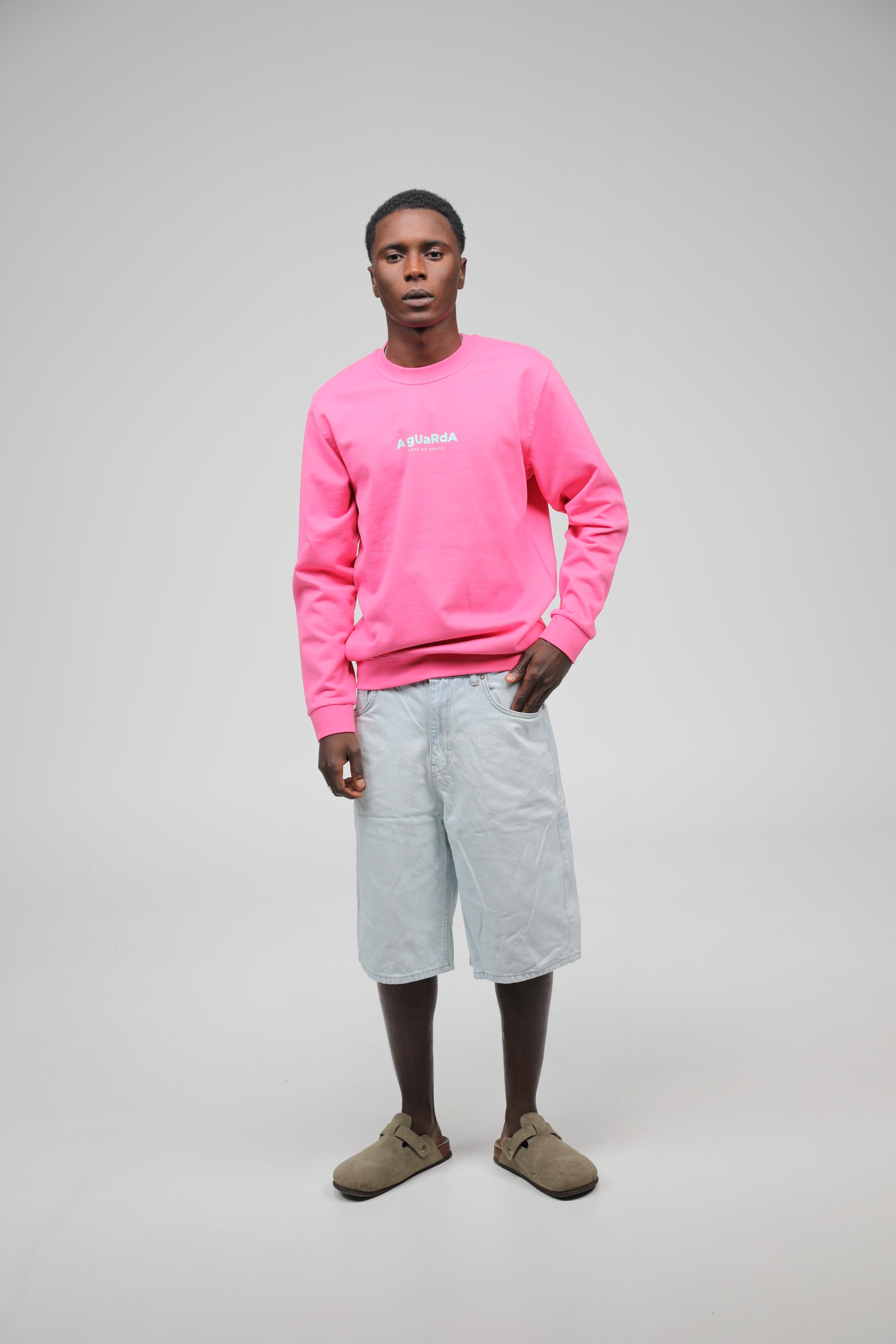 SUDADERA A GUARDA FUCSIA/VERDE AGUA